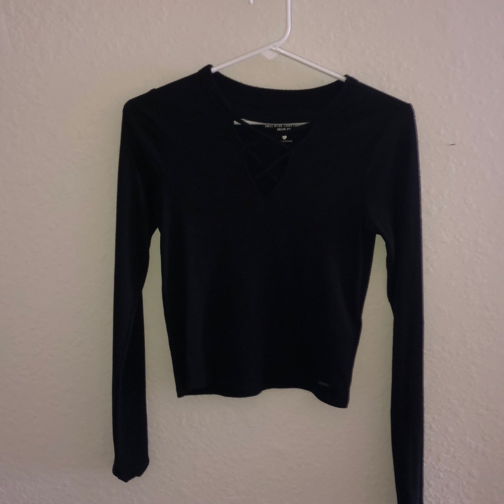 Holister long sleeve crop top